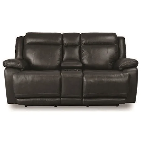 Power Reclining Console Love Seat